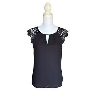 Express Lace Cap Sleeve Top- Size Small